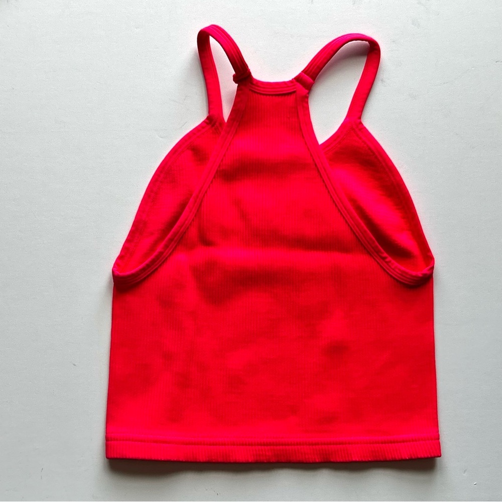 🍒NWOT Free People Movement Happiness Runs Tank Top. Bright Coral/Melon. XS/S - Picture 3 of 5
